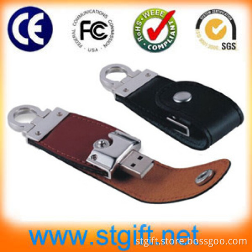 Leather USB Pendrive USB Stick with Custom Logo USB